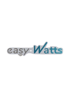 Sticker easy-watts gris métallisé/bleu