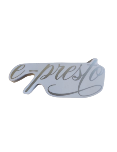 Metalic grey sticker e-presto