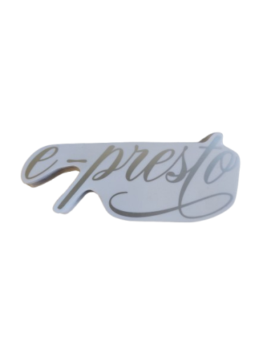 Metalic grey sticker e-presto