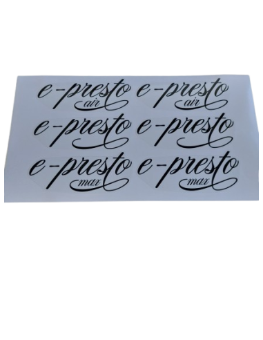 Planche stickers noirs e-presto/e-presto air/e-presto max