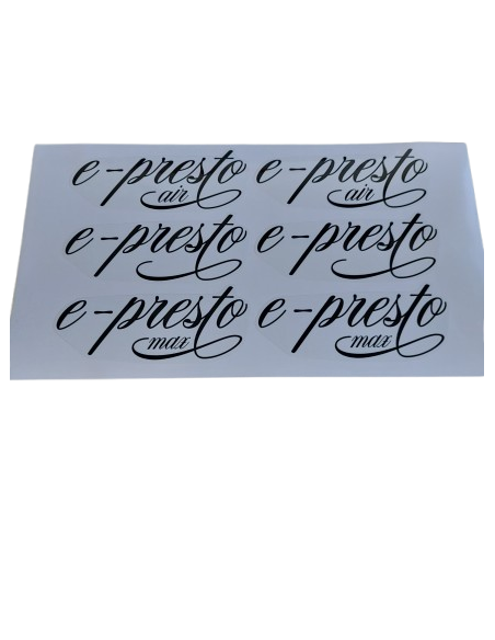 Planche stickers noirs e-presto/e-presto air/e-presto max