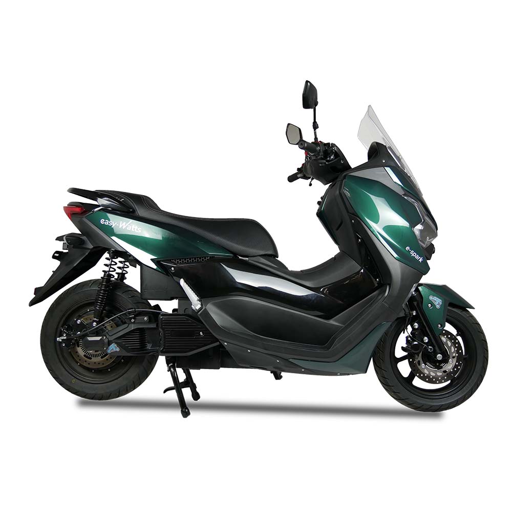 Scooter &eacute;lectrique 125 easy-watts vert profil droit